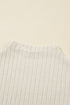 Apricot Ribbed Knit Mock Neck Tank Top